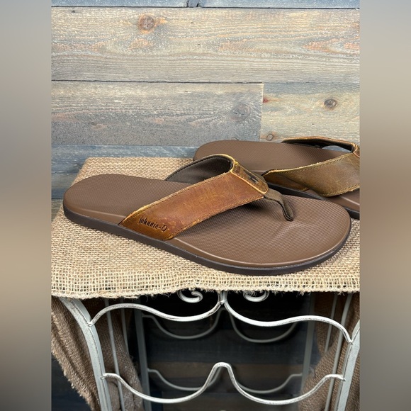 Johnnie-O Men\'s Dockside Flip Flop Saint Bernard Size 10 main image 4